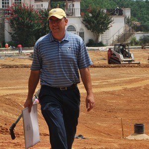 Image of Joel Weiman during golf course construction