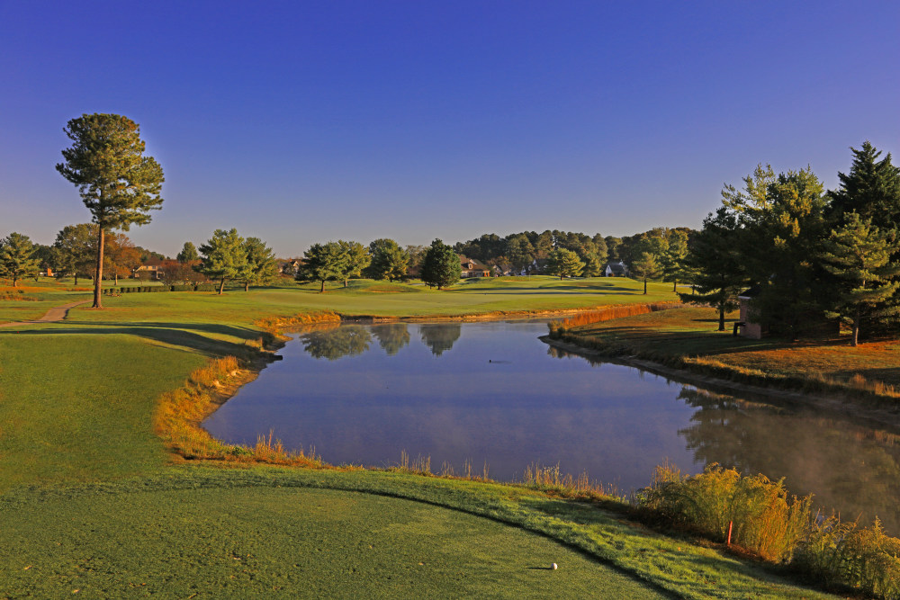 Image of a pond in the golf course