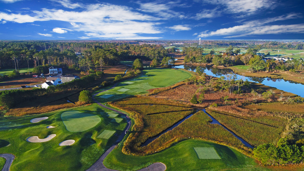 Golf course and its surroundings